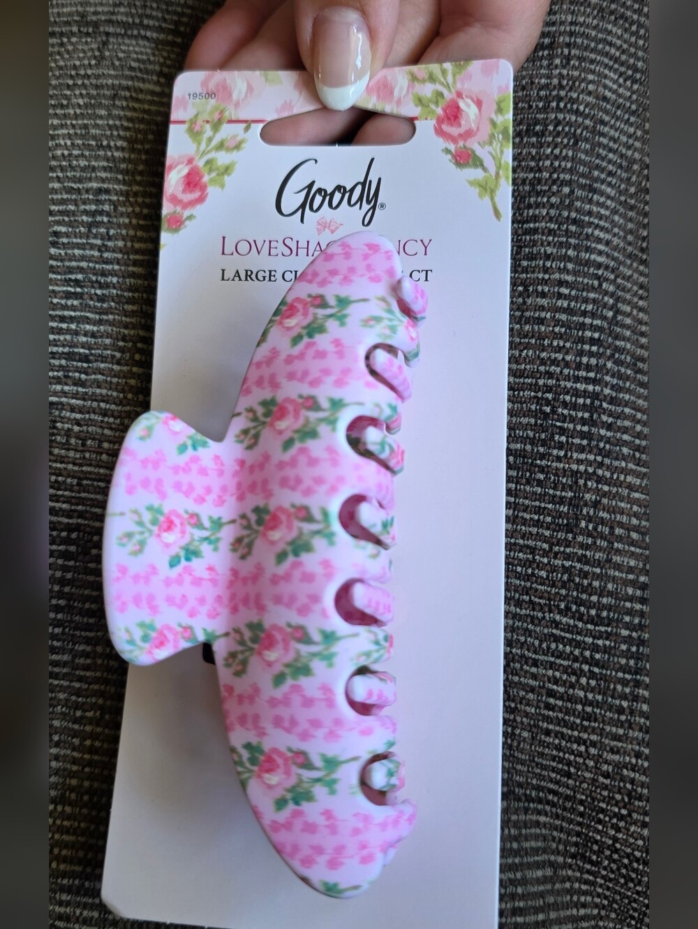 LoveShackFancy x Goody Pink Floral Large Claw Clip